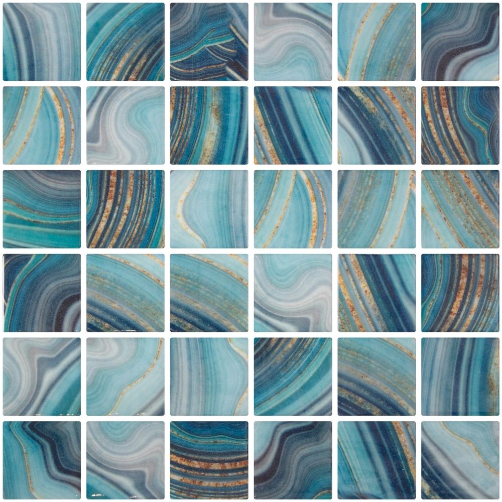 Bahamas Azure 2X2 Glossy