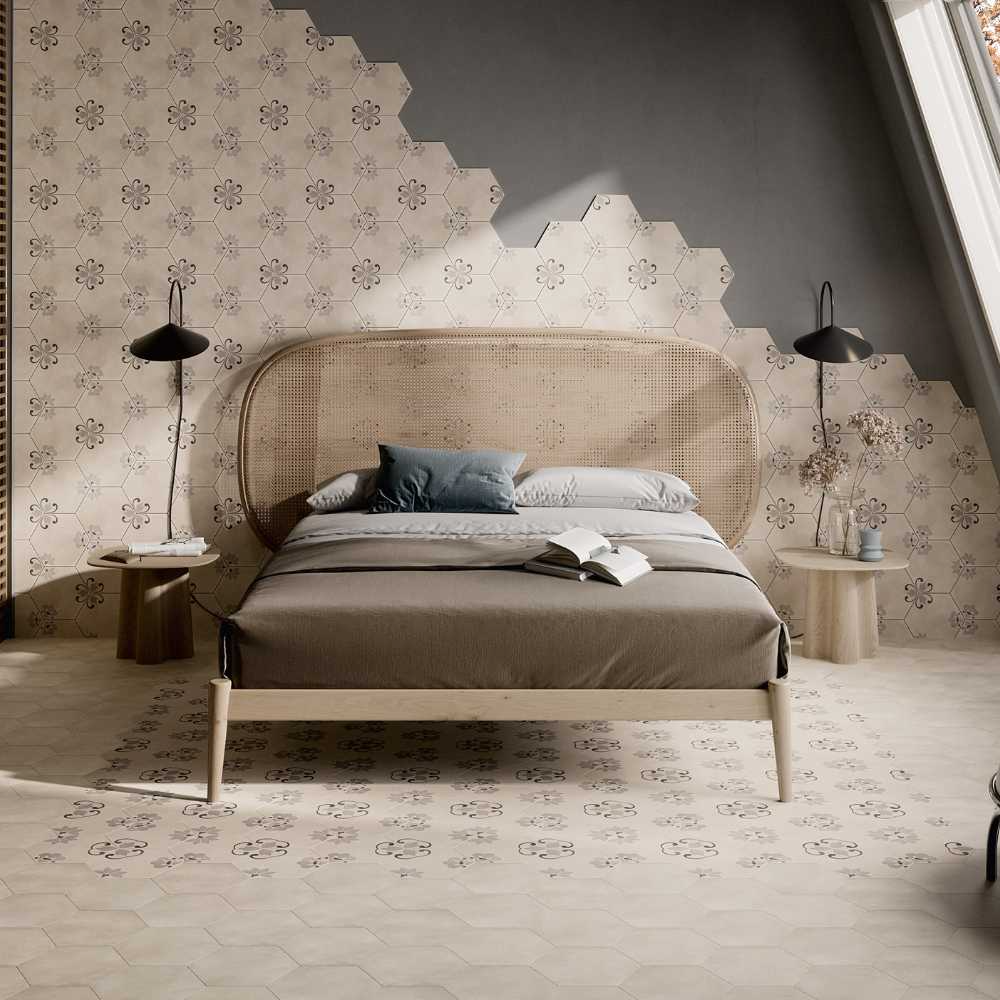 Turkey Beige Lily 8″ Hex Matte