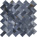 Onyx Blue Basketweave Mosaic Polished