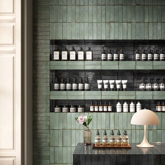 Botanico Sage 2x8 Glossy Porcelain