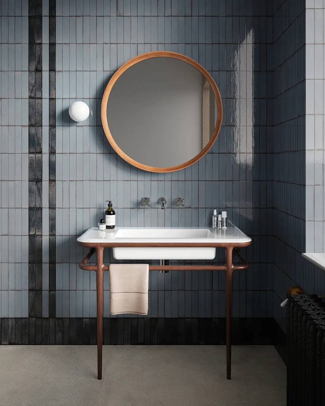Botanico Artic 2x8 Glossy Porcelain tile sample
