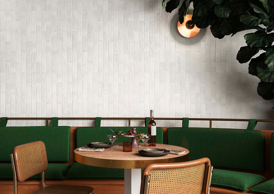 Botanico White  2x8 Glossy Porcelain