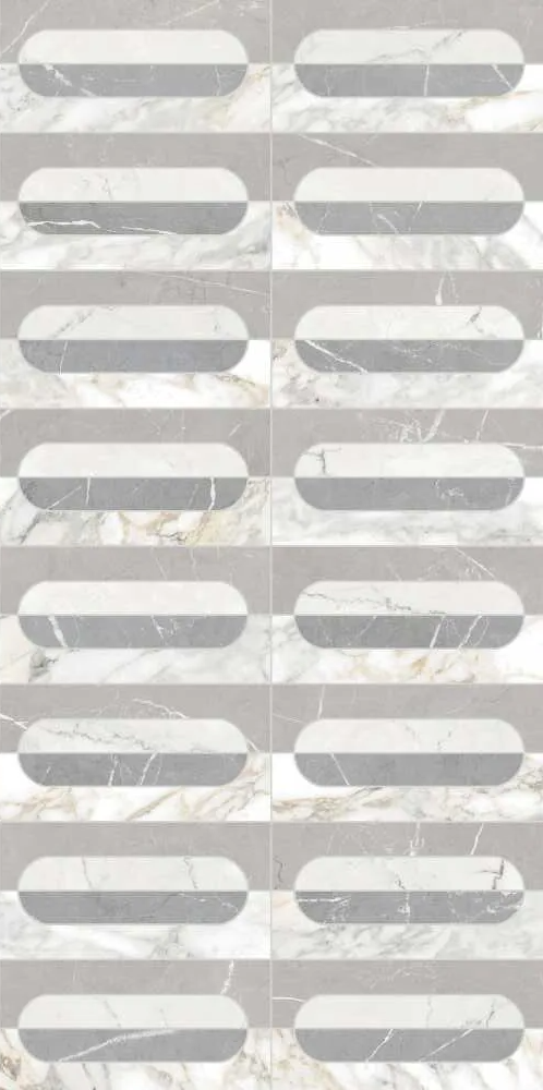 Supremo Bianco Sequence 24x48 Satin Porcelain SAMPLE