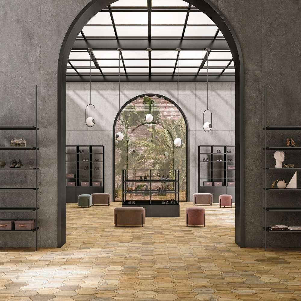 Madera Miel 8″ Hex Matte Porcelain