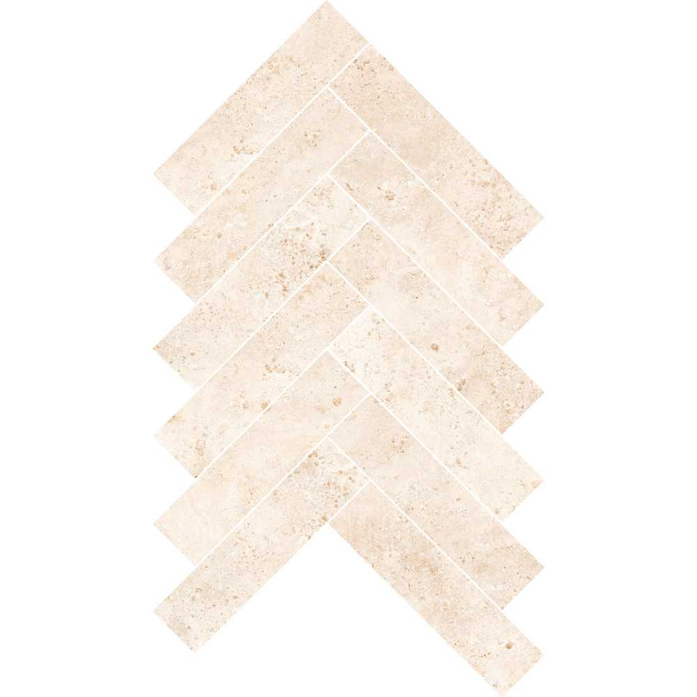 Grecia Beige 2X8 Herringbone Matte tile sample