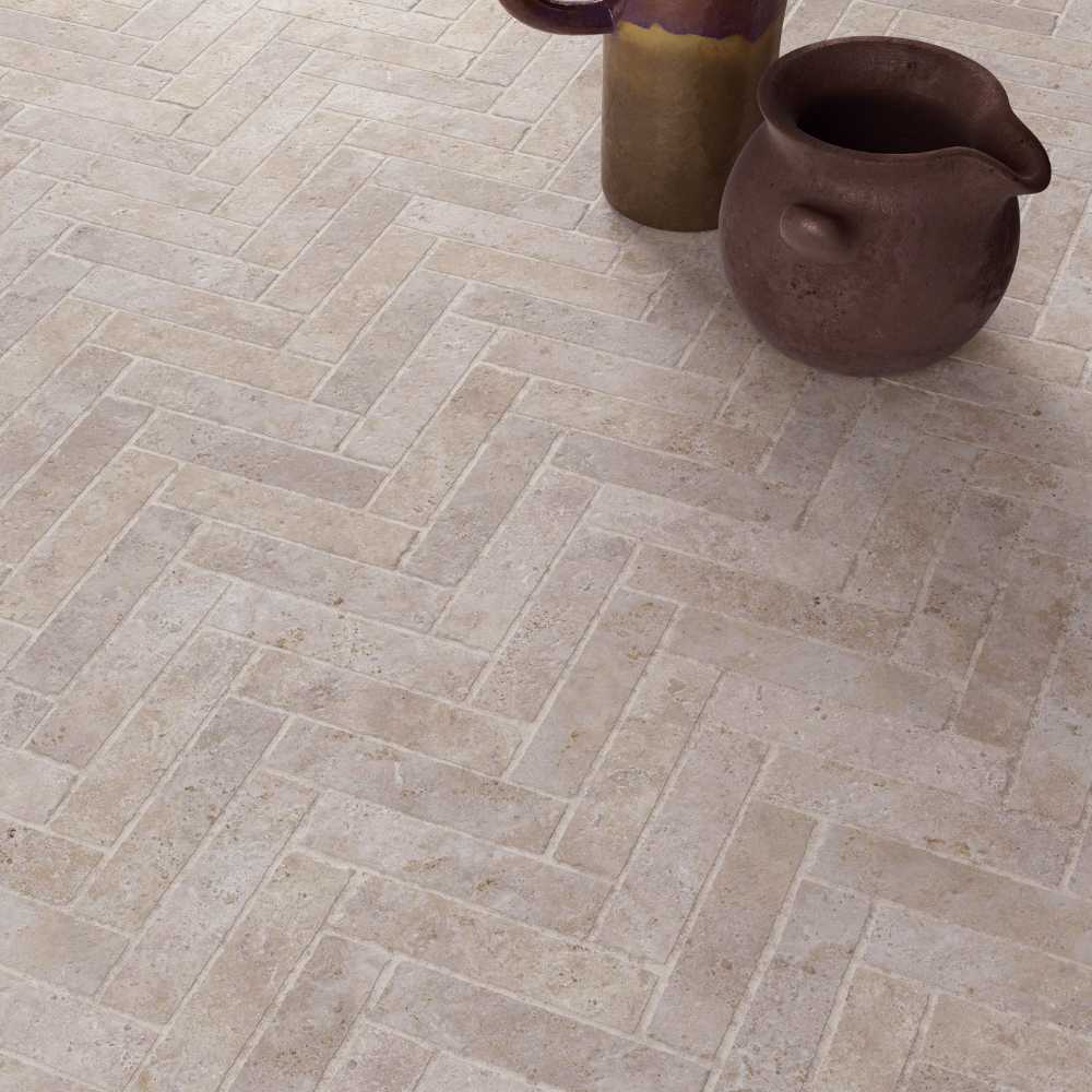 Grecia Gricio 2X8 Herringbone Matte tile sample