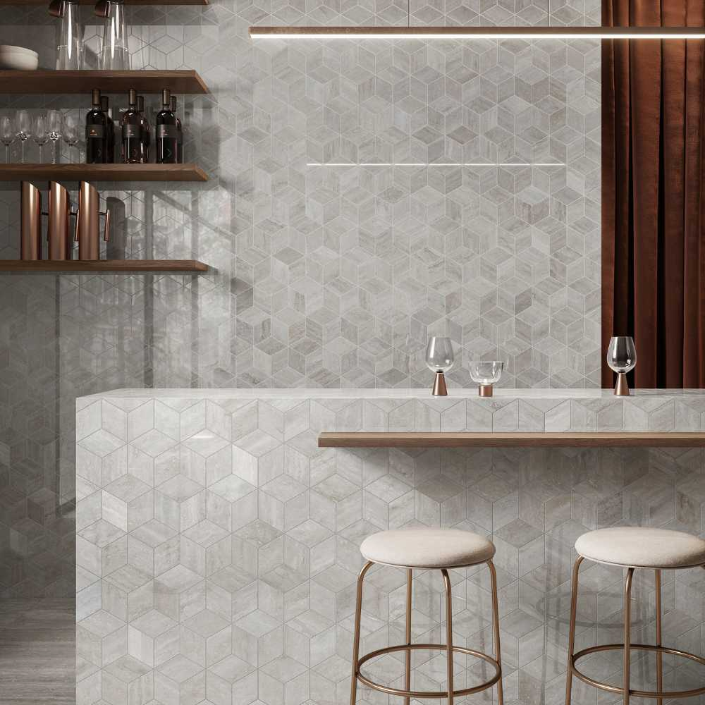 Prestigio Grigio Cube Mosaic Matte