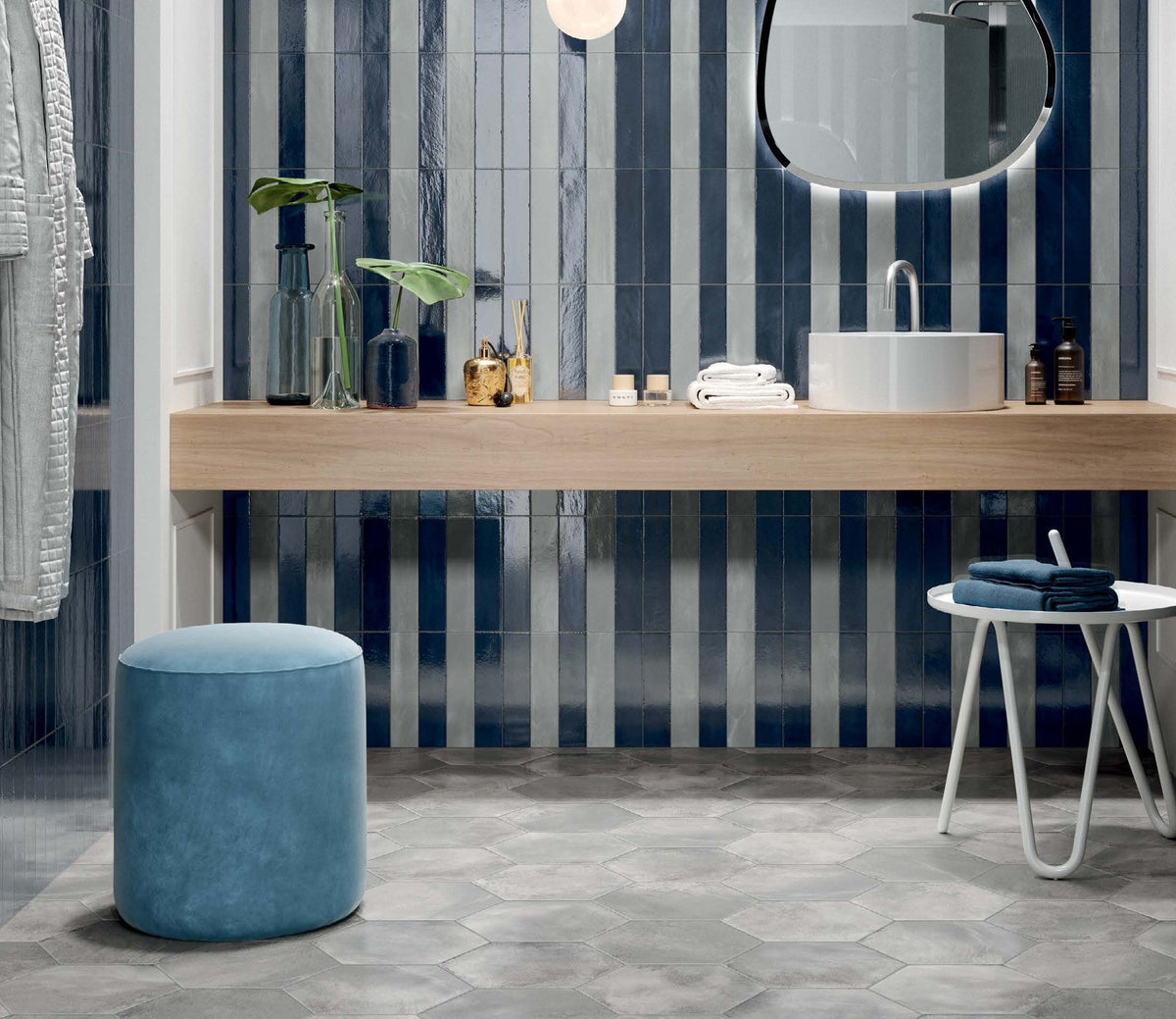 Summer Grigio 2X10 Glossy tile sample