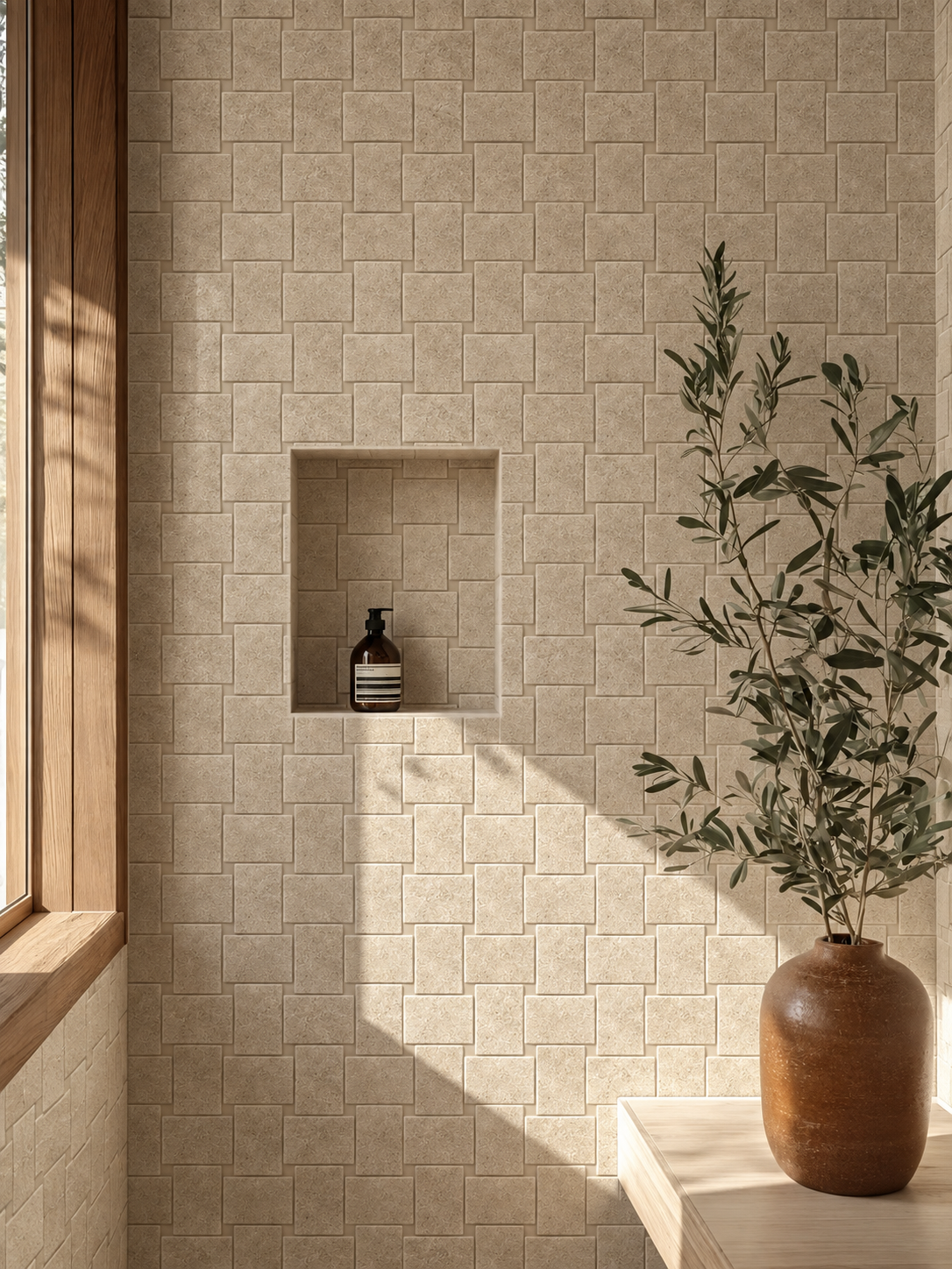 Palermo Beige 2x2 Mosaic Matte – porcelain mosaic, beige matte (1 of 3)
