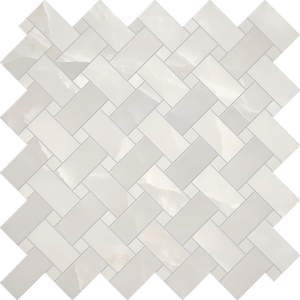 Onyx Ivory Intrecci Mosaic Polished tile sample