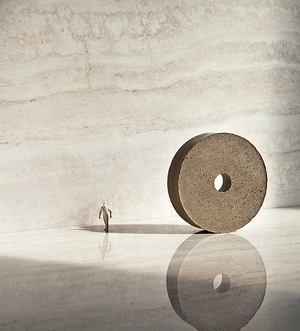 Perseo Ivory 24x48 Matte Porcelain tile sample