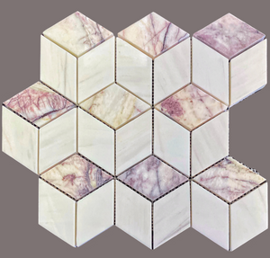 Calacatta Viola 3D Cube tile sample