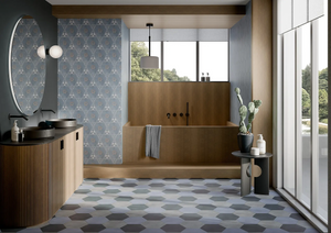 Turkey Sky Lily 8″ Hex Matte tile sample