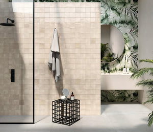 Coast Linen 4X4 Glossy Porcelain tile sample