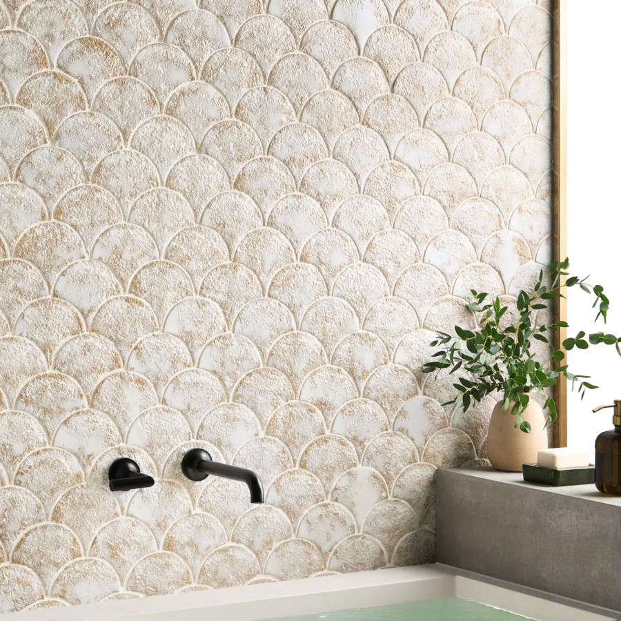 Moon Stone White 2.5x5 Glossy Ceramic