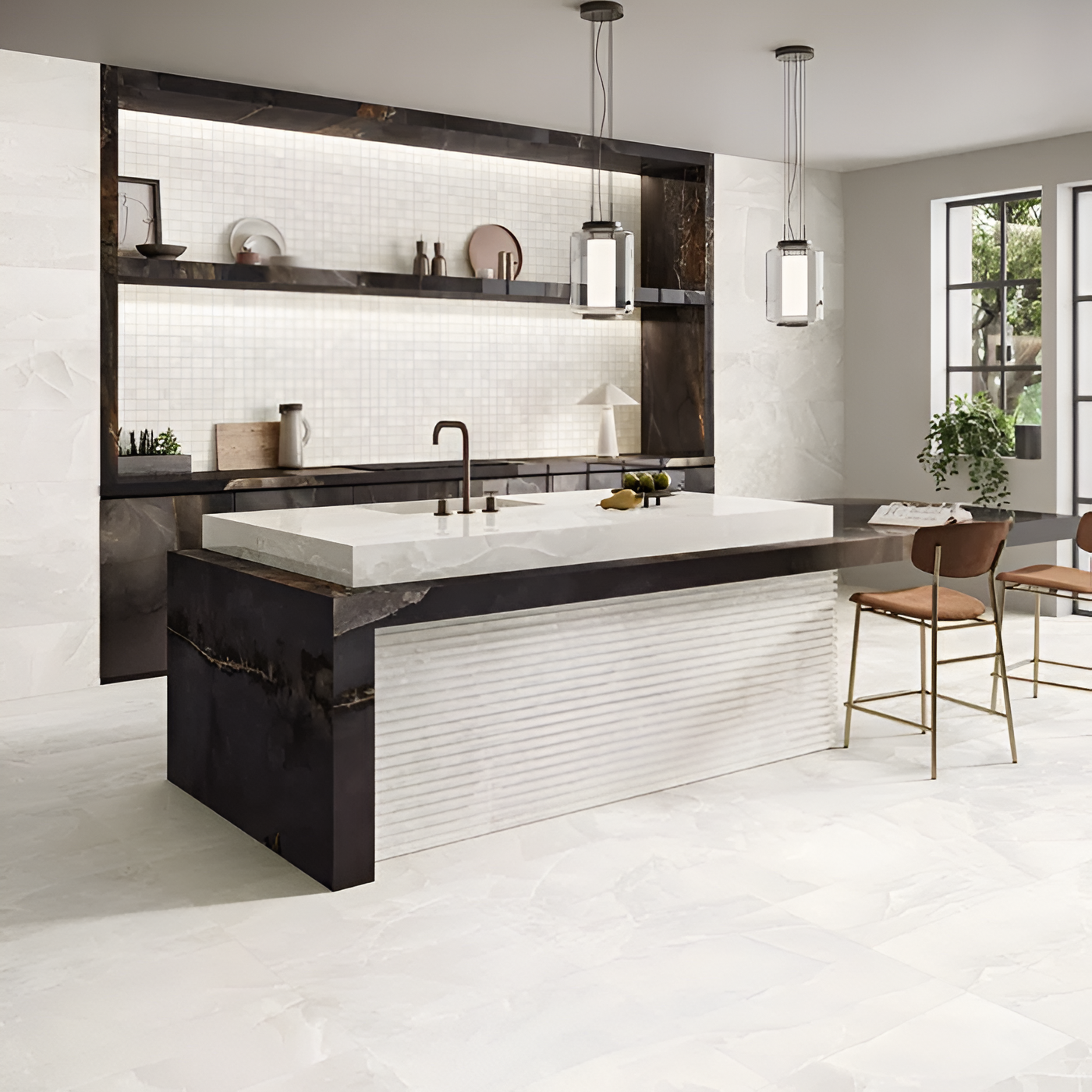 Onyx Ivory 2x2 Mosaic Matte