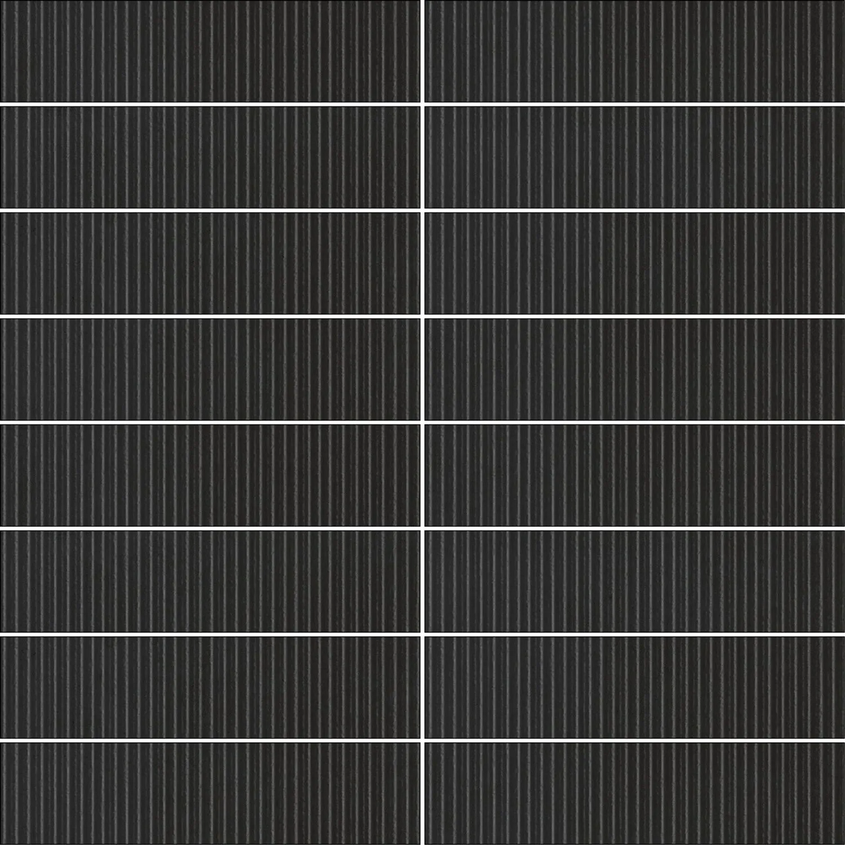 Murano Black 3x12 Ceramic Structured Glossy – ceramic tile, black glossy (2 of 3)