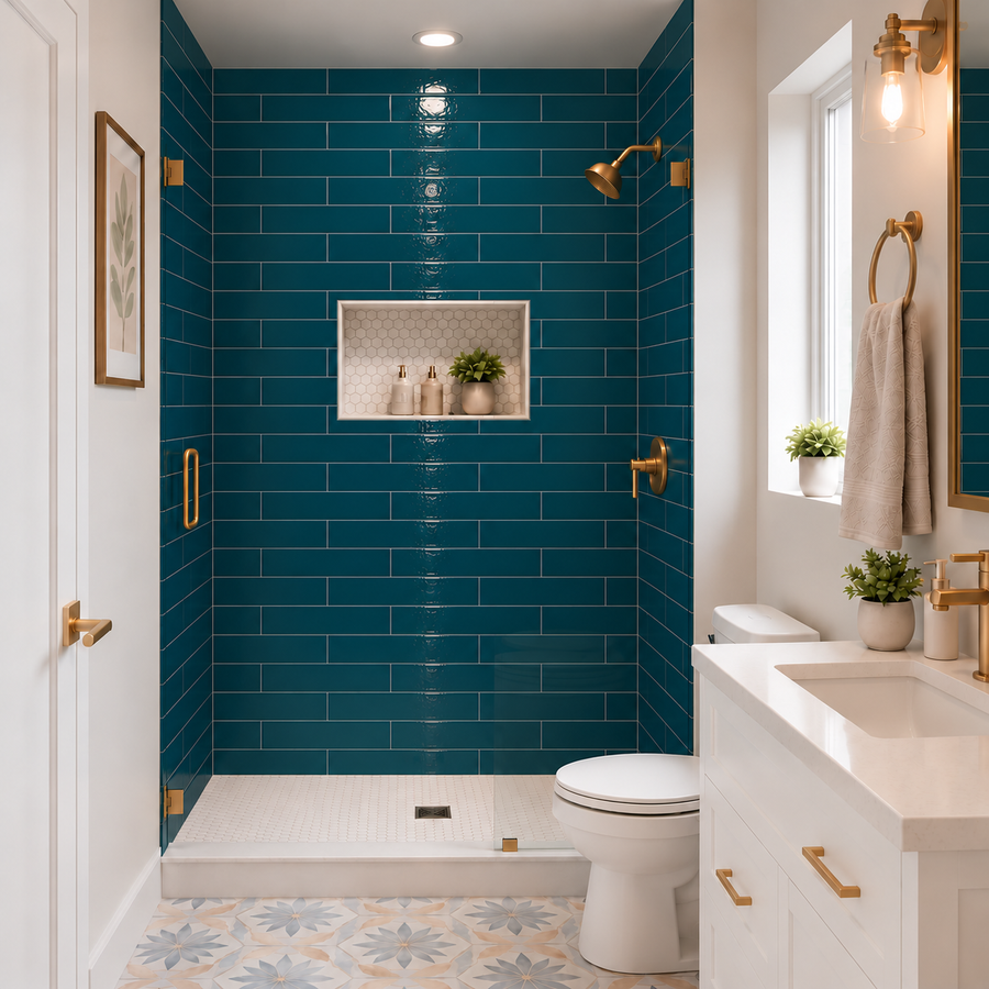 Murano Deepblue 3x12 Ceramic Glossy