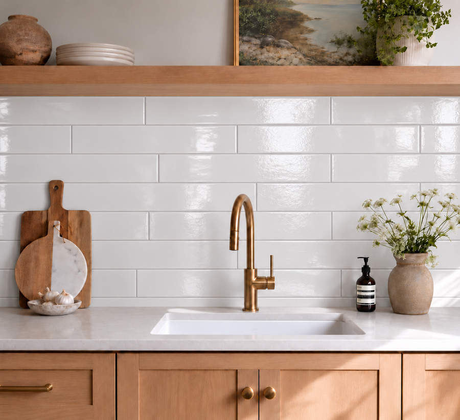 Murano White 3x12 Ceramic Glossy