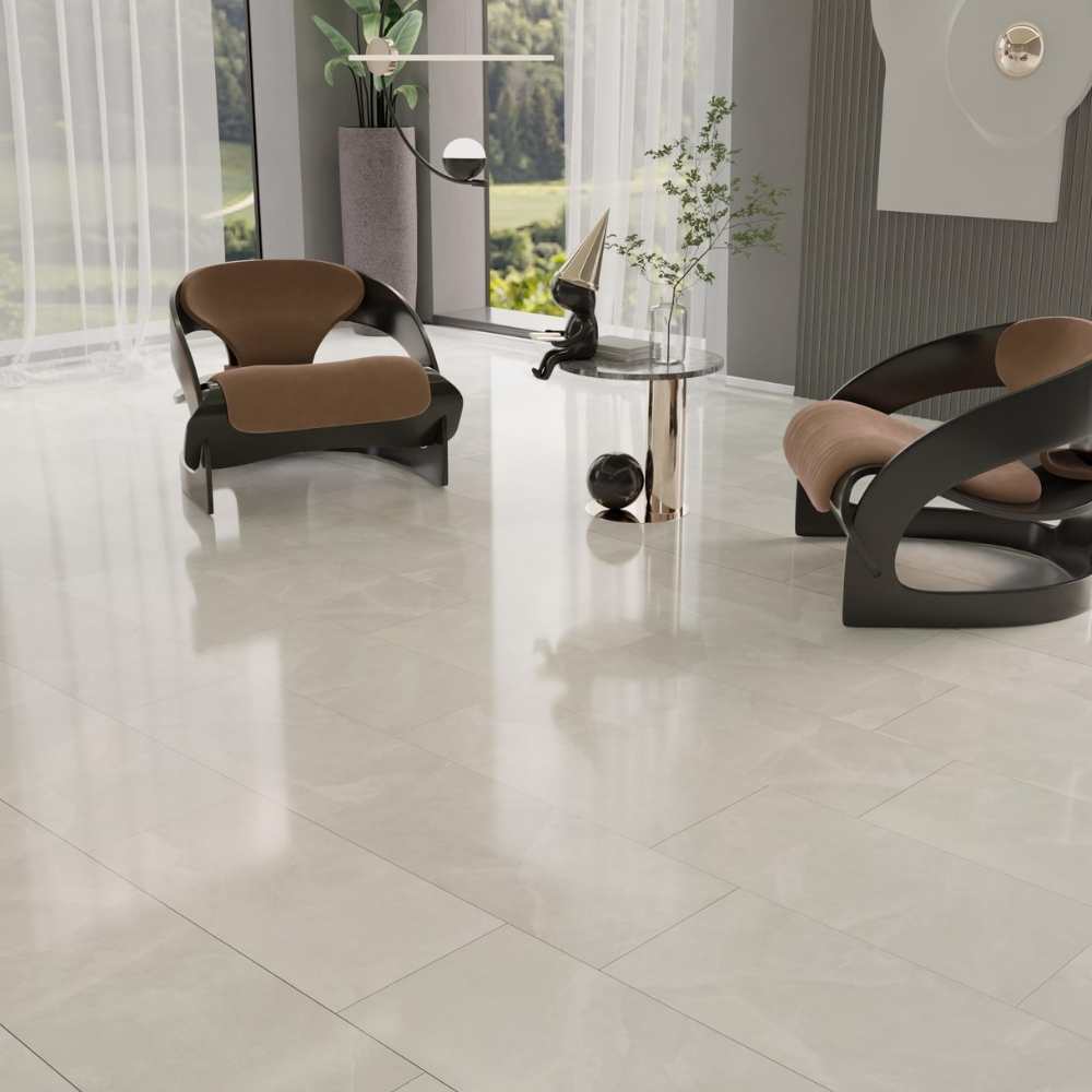 Onice Ivory White 12x24 Polished Porcelain – porcelain tile, ivory white polished (1 of 3)