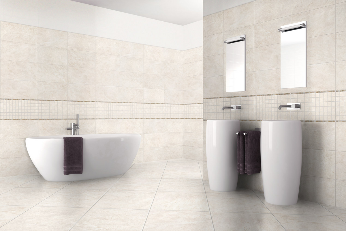 Patagonio Rett Sand 12x24 Porcelain tile sample
