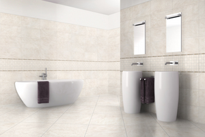 Patagonio Rett Sand 12x24 Porcelain tile sample