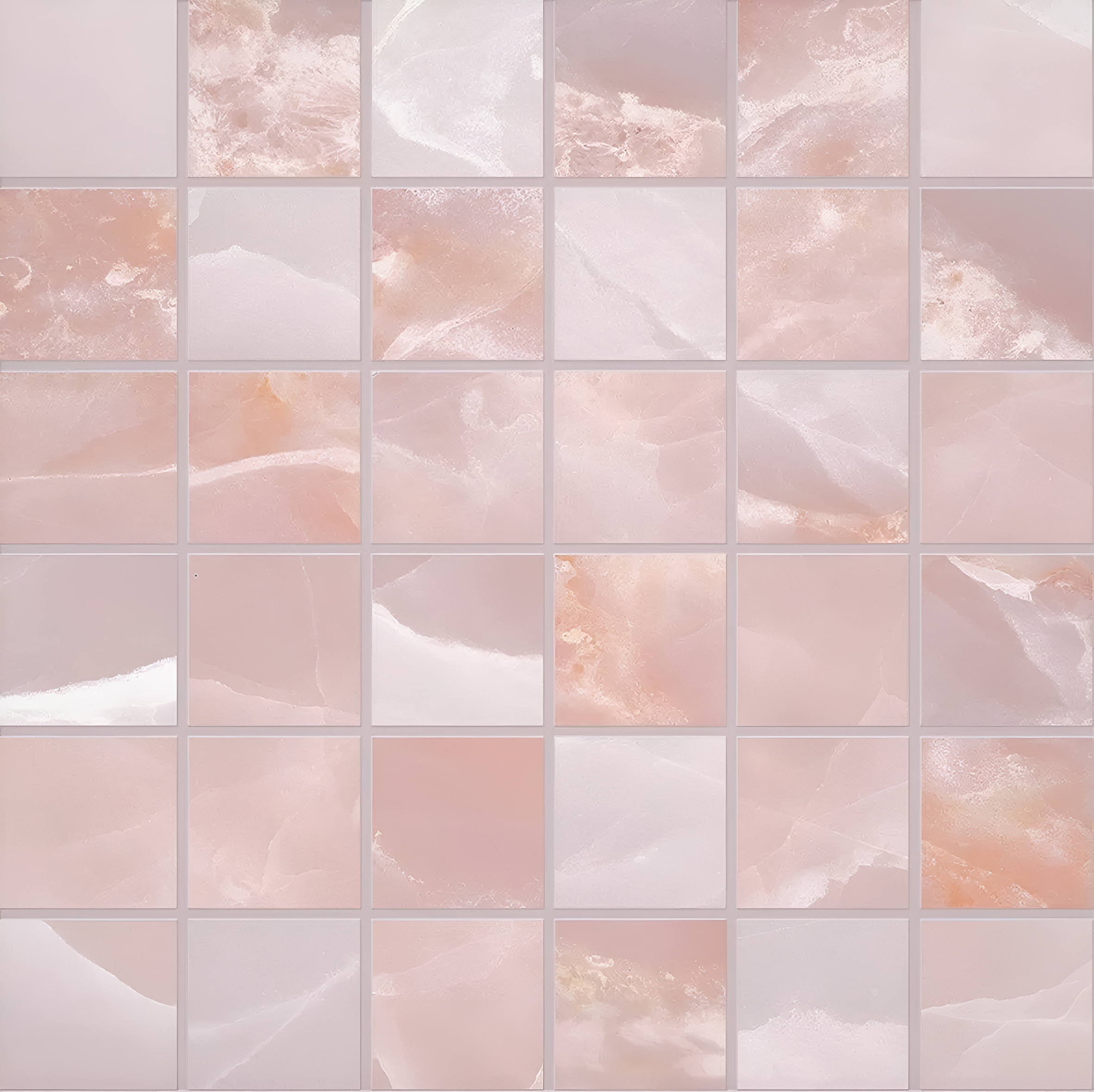 Onyx Pink 2x2 Mosaic Matte