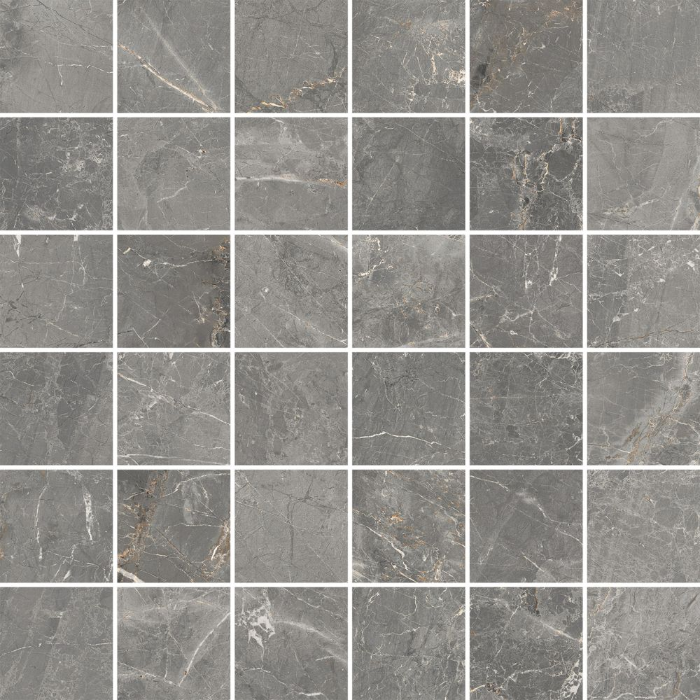 Silvia Silver 2X2 Mosaic Matte tile sample