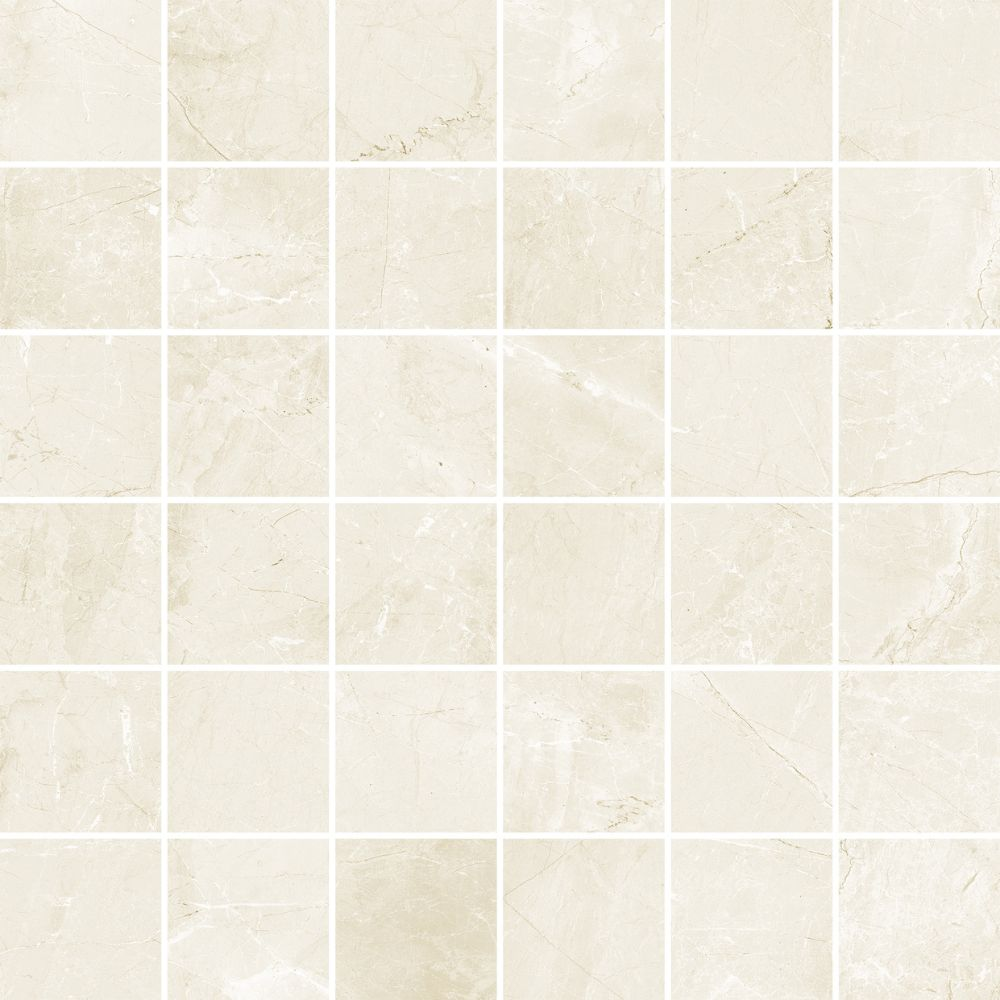 Silvia Ivory 2X2 Mosaic Matte tile sample