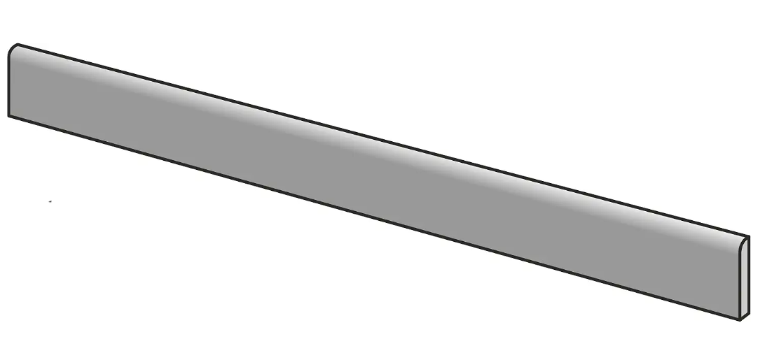 Silvia Silver 2x24 Polished Bullnose