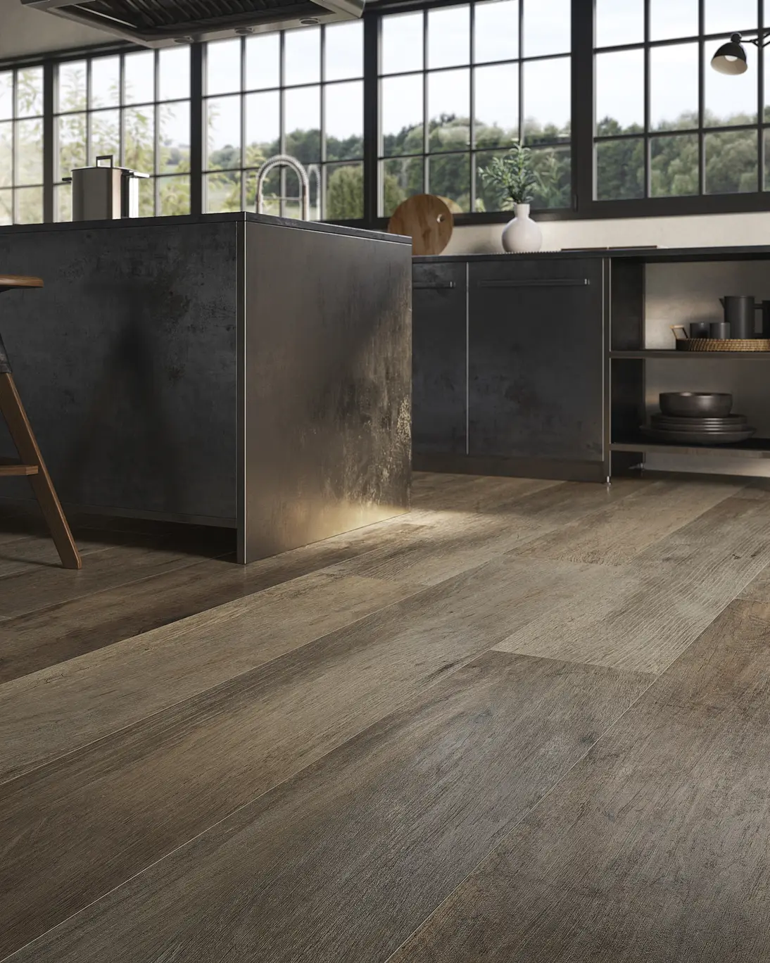 Taberna Brown 8x48 Matte tile sample