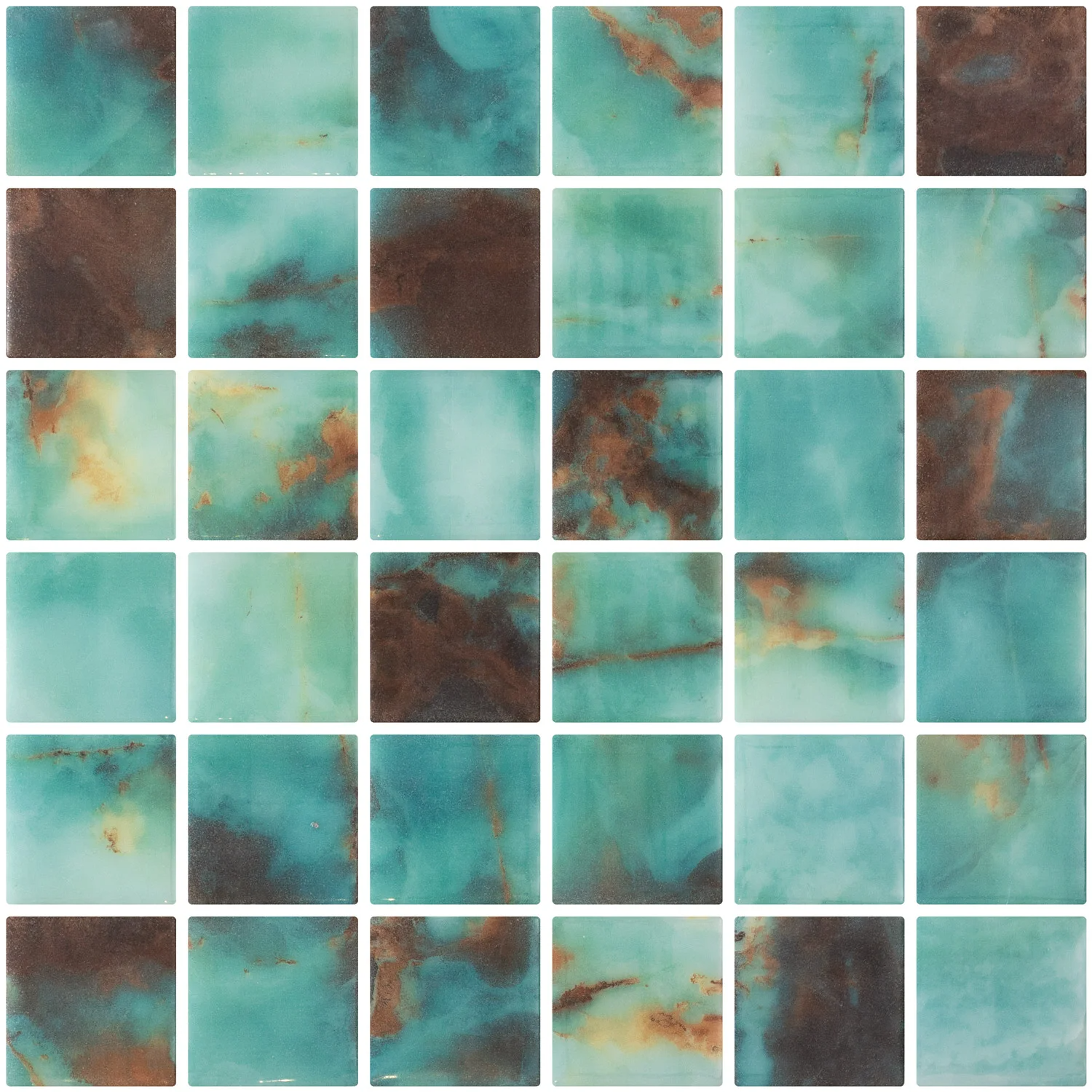 Bahamas Turquoise 2X2 Glossy