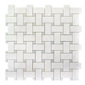 Basketweave Blue Celeste Thassos