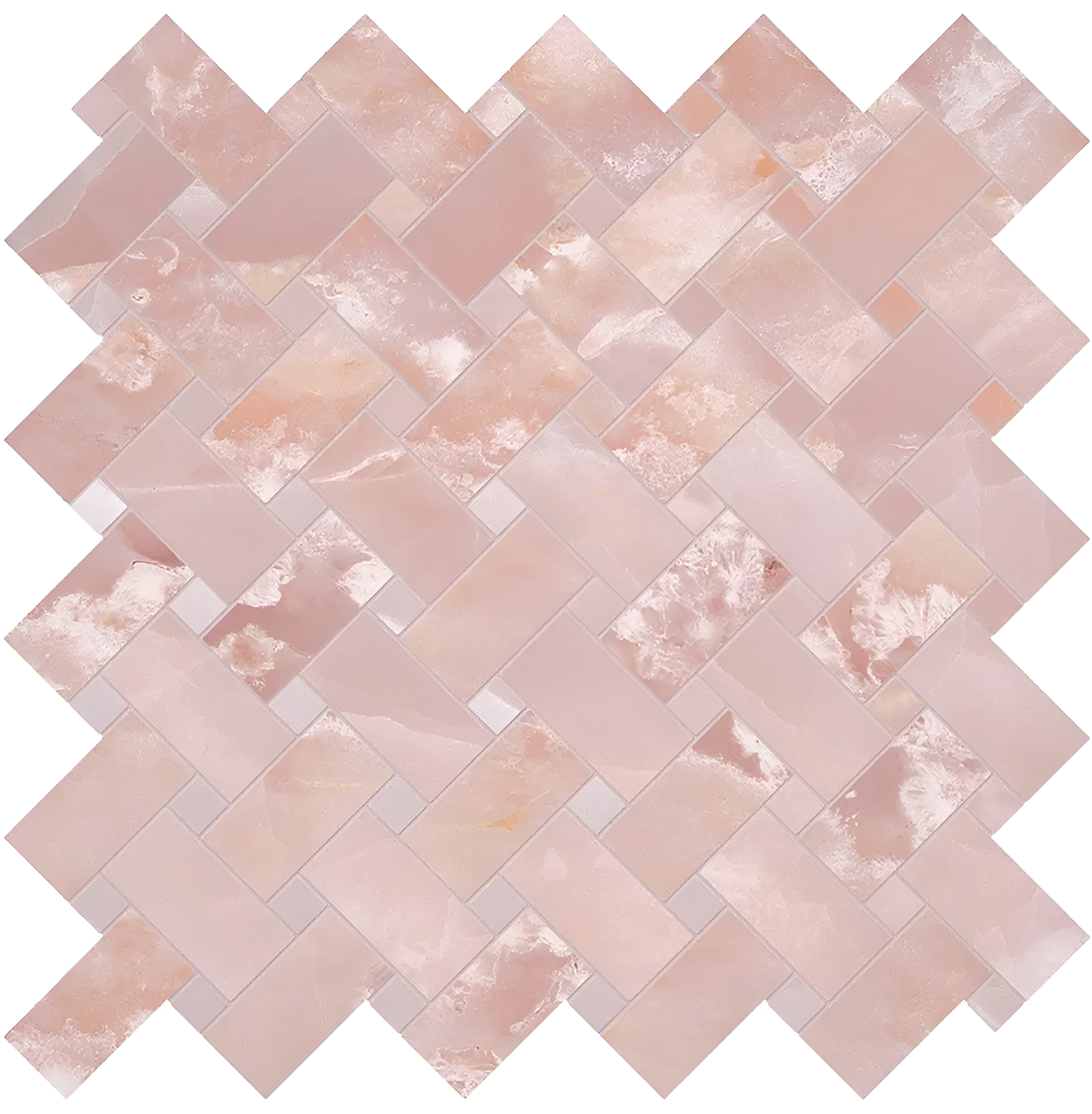 Onyx Pink Basketweave Polished
