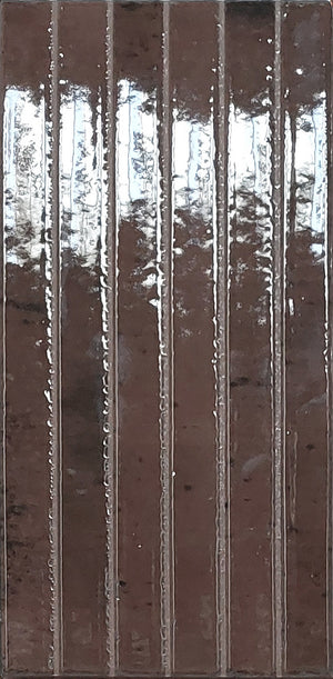 Cozy Grape 5x10 Polished Porcelain – single tile piece, burgundy glossy