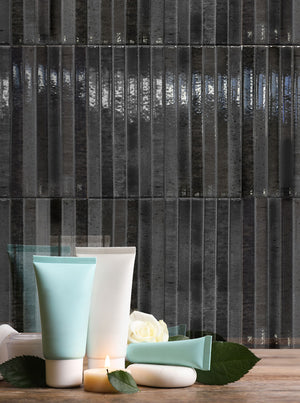 Cozy Licorice 5x10 Polished Porcelain – porcelain tile, black polished (2 of 2)