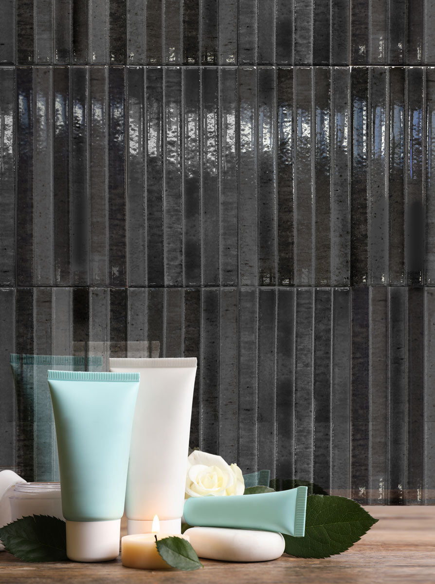 Cozy Licorice 5x10 Polished Porcelain – porcelain tile, black polished (2 of 2)