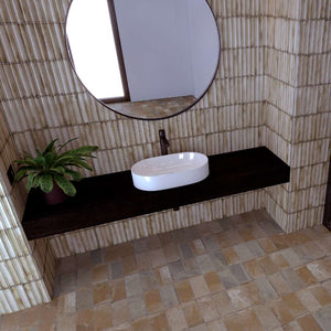 Kanji Fluted Beige 4.5x9 Glossy Porcelain – porcelain tile, beige glossy (3 of 4)