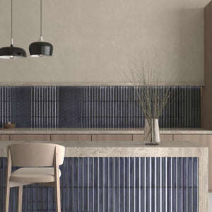 Kanji Fluted Blue Night 4.5x9 Glossy Porcelain – porcelain tile, blue night glossy (3 of 4)
