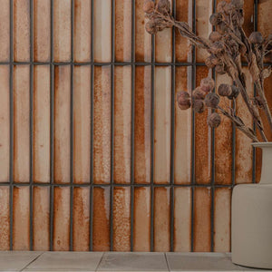 Kanji Fluted Caramel 4.5x9 Glossy Porcelain – porcelain tile, caramel glossy (2 of 4)