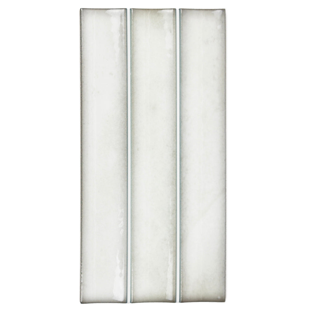 Kanji Fluted Snow 4.5x9 Glossy Porcelain – porcelain tile, snow white glossy (1 of 4)