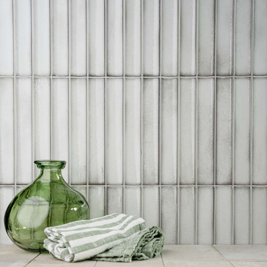 Kanji Fluted Snow 4.5x9 Glossy Porcelain – porcelain tile, snow white glossy (2 of 4)