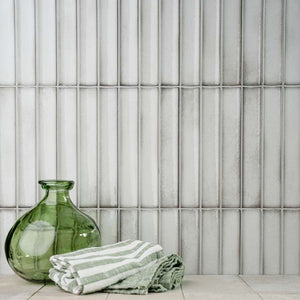 Kanji Fluted Snow 4.5x9 Glossy Porcelain – porcelain tile, snow white glossy (2 of 4)