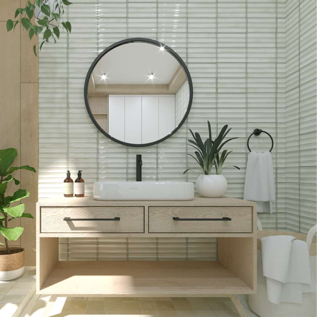 Kanji Fluted Snow 4.5x9 Glossy Porcelain – porcelain tile, snow white glossy (3 of 4)