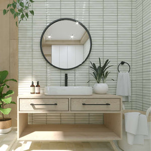 Kanji Fluted Snow 4.5x9 Glossy Porcelain – porcelain tile, snow white glossy (3 of 4)