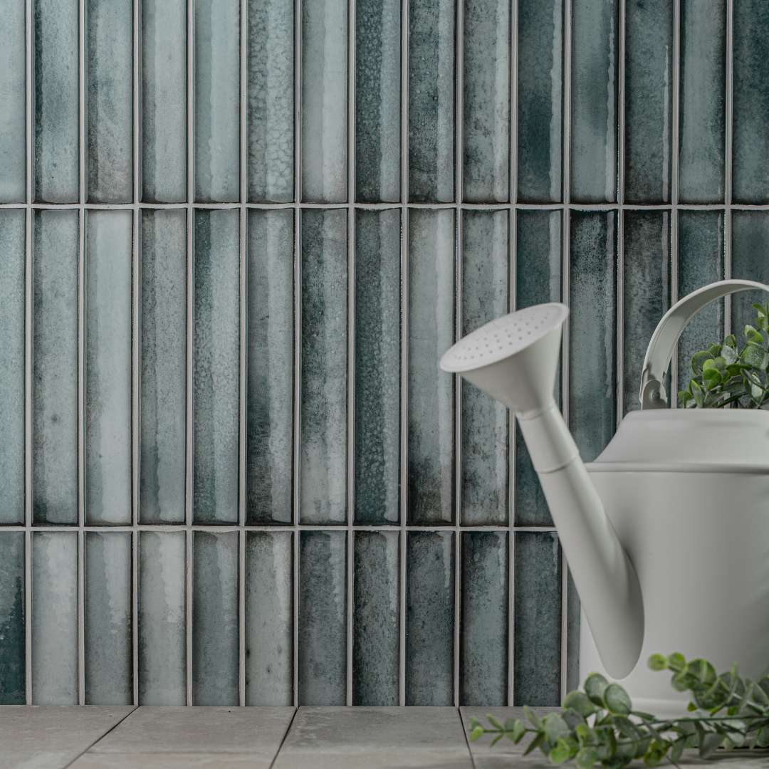 Kanji Fluted Winter Blue 4.5x9 Glossy Porcelain – porcelain tile, winter blue glossy (2 of 4)