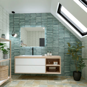 Kanji Fluted Winter Blue 4.5x9 Glossy Porcelain – porcelain tile, winter blue glossy (3 of 4)