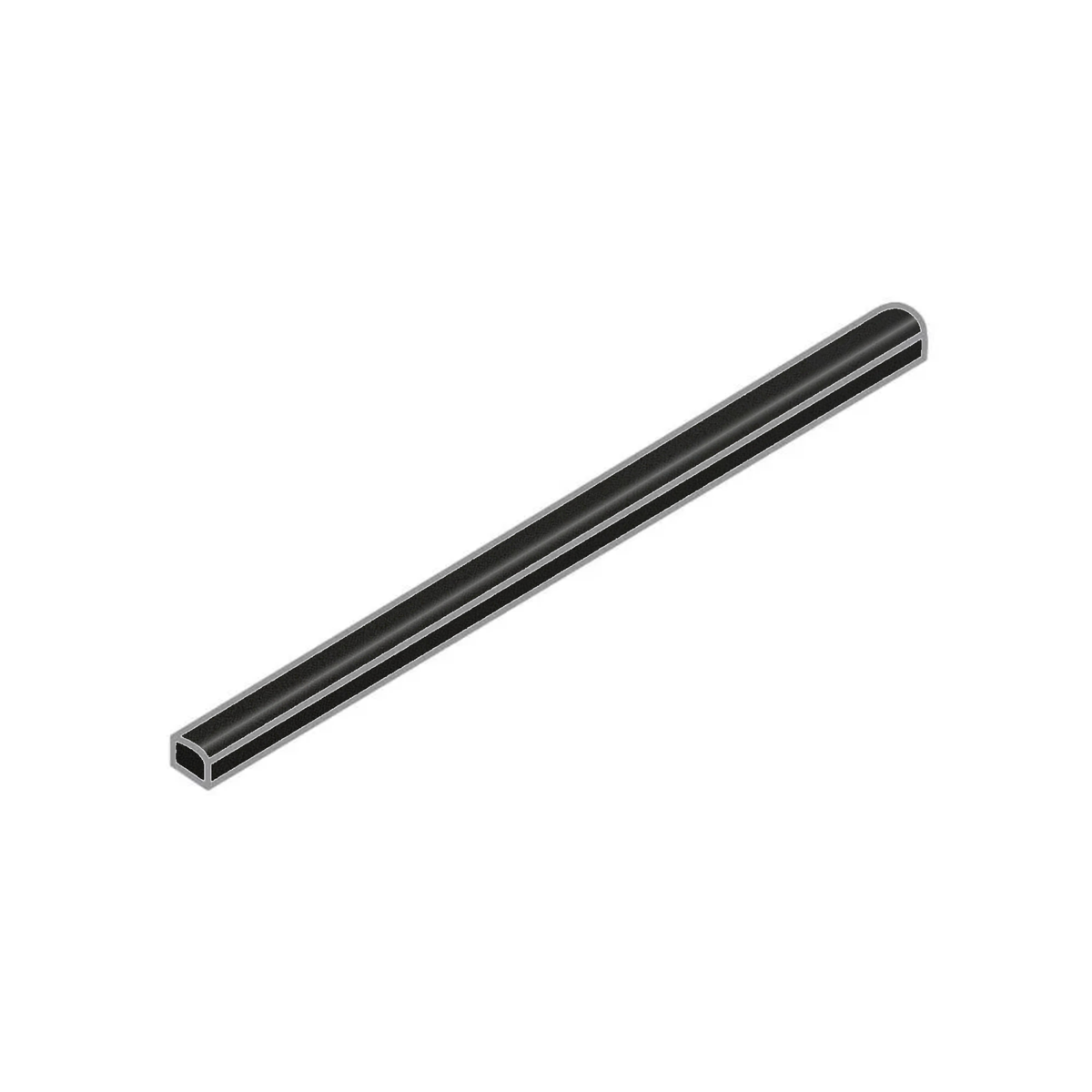 Murano Black 1x12 Jolly Glossy, glaze color illustration