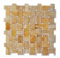 Basketweave honey onyx white dot