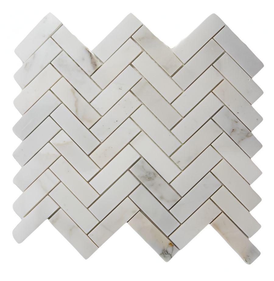 Calacatta Gold Herringbone 1×3 Polished